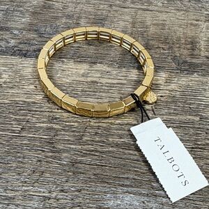 ✨ Talbots Gold-Tone Stretch Tile Bracelet – New With Tags ✨